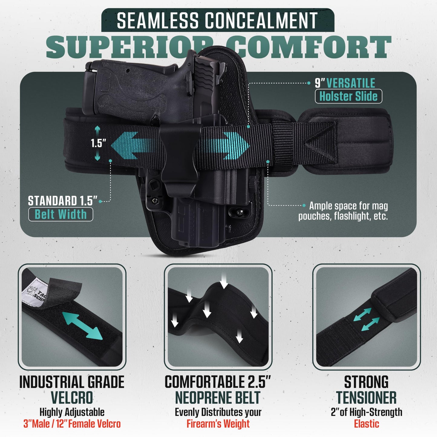 Tactical Schnauzer Concealed Carry Gun Belt
